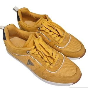 Guess Yellow Glitter  Sneakers Size 8